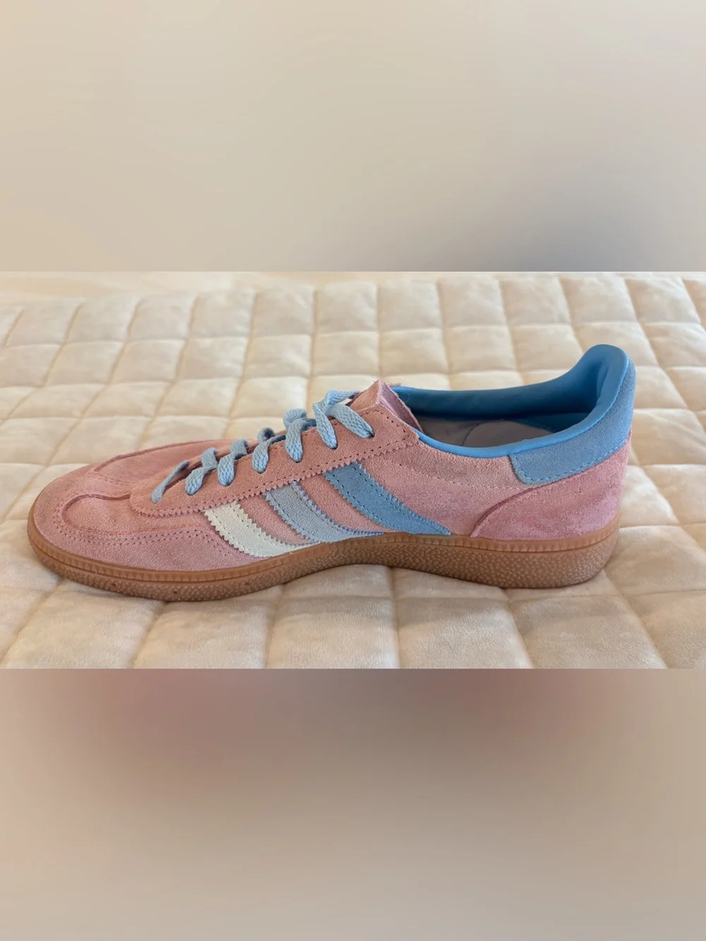 adidas Handball Spezial Semi Pink Spark Blue IG1974 Women Size 8.5 Suede Retro